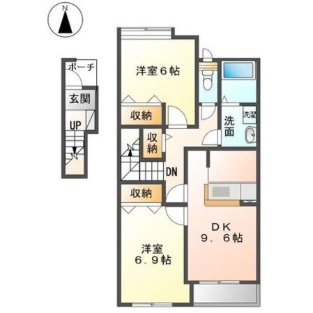 近鉄弥富駅 徒歩12分 2階の物件間取画像